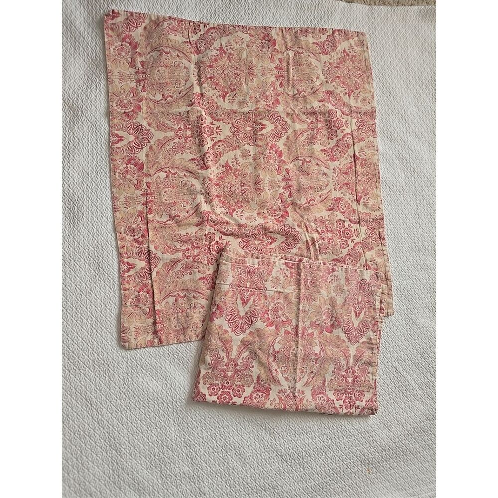Pottery Barn Pink Paisley Table Linen